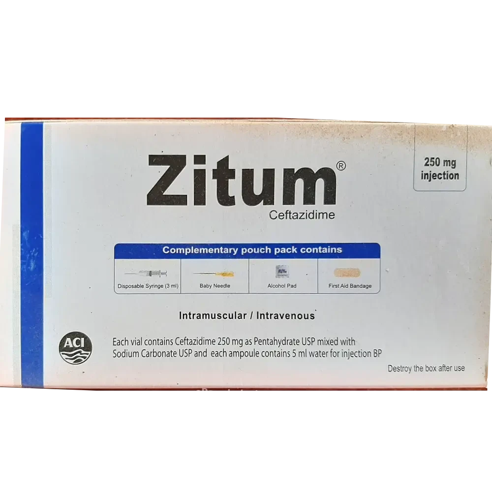 Pack Image: Zitum 250 mg Injection (250 mg vial)