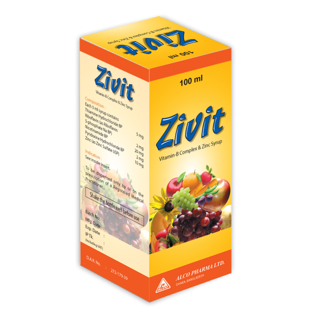 Pack Image: Zivit Syrup (100 ml bottle)