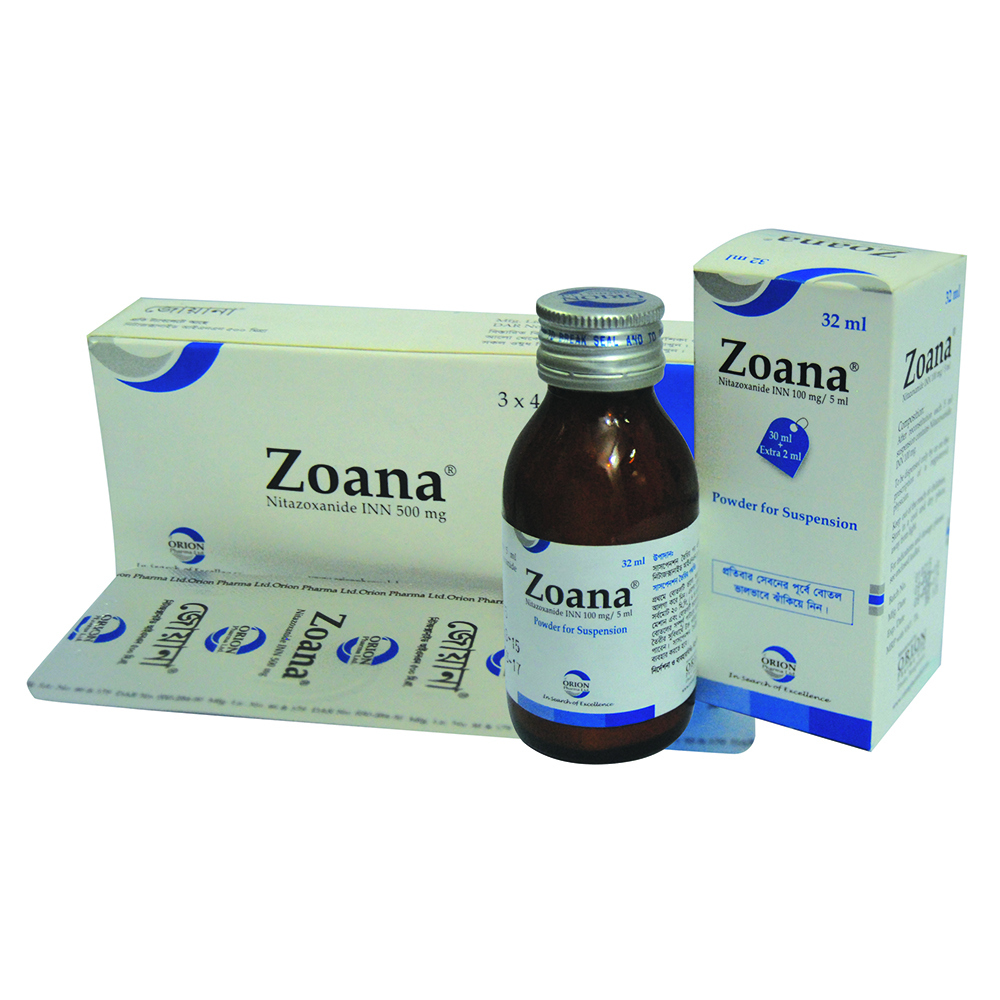 Pack Image: Zoana 100 mg Suspension (32 ml bottle)