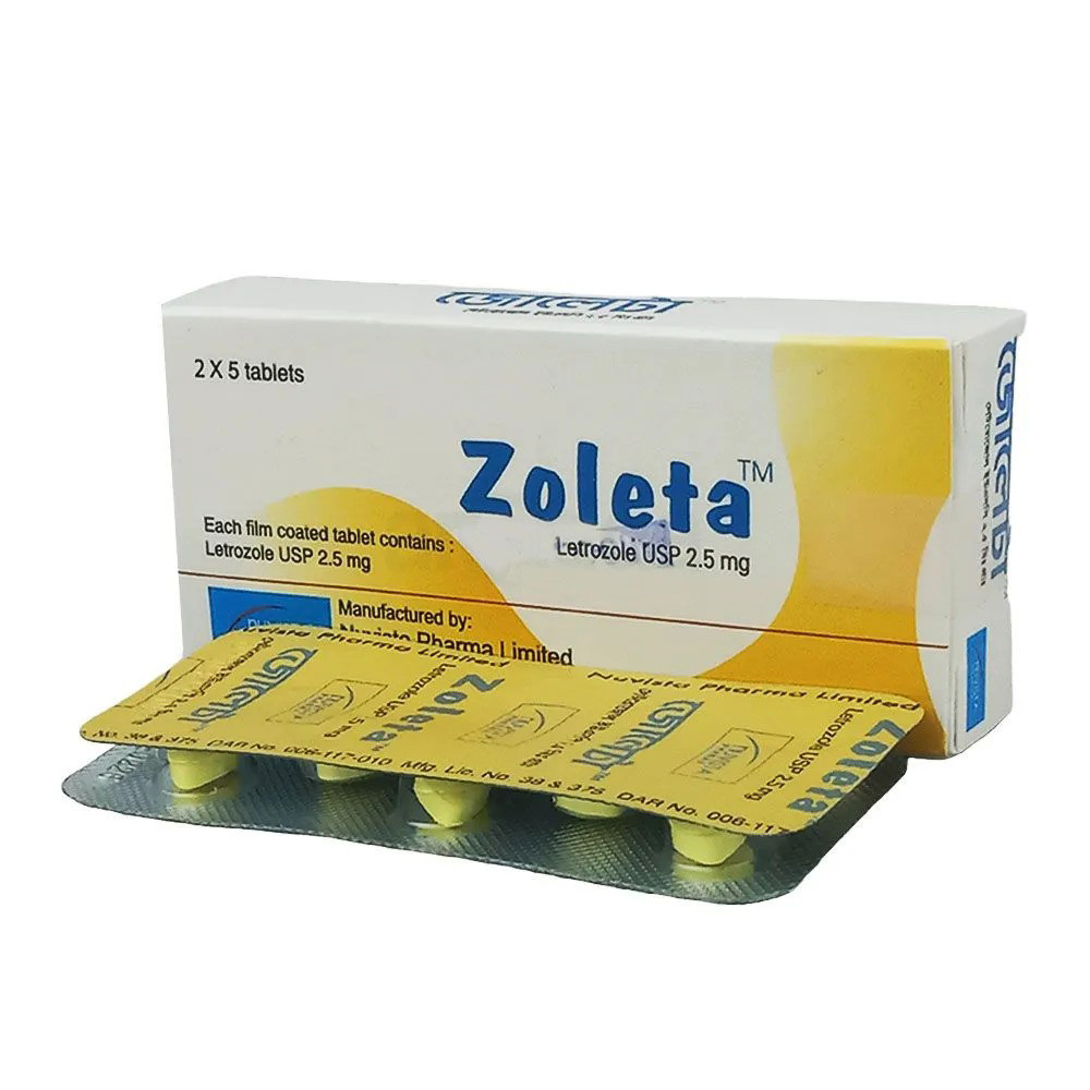 Pack Image: Zoleta 2.5 mg Tablet (2 x 5)