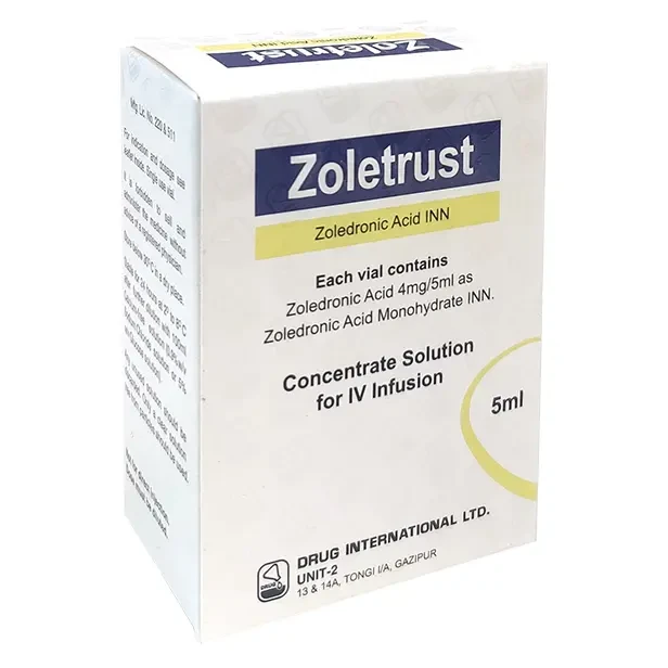 Pack Image: Zoletrust 4 mg Injection (4 mg vial)