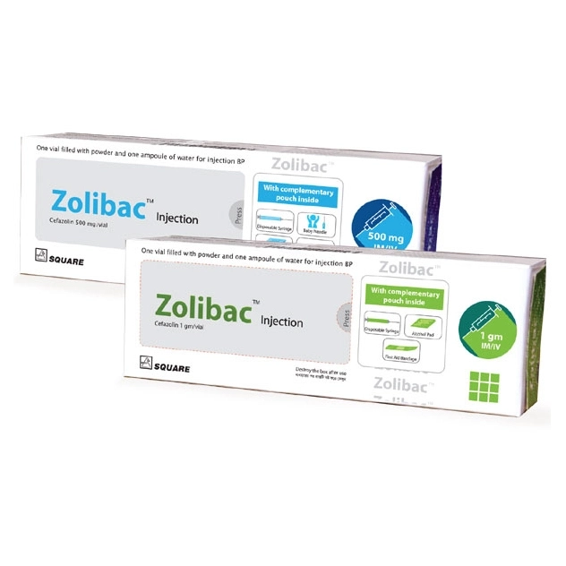 Pack Image: Zolibac 1 gm Injection (1 gm vial)