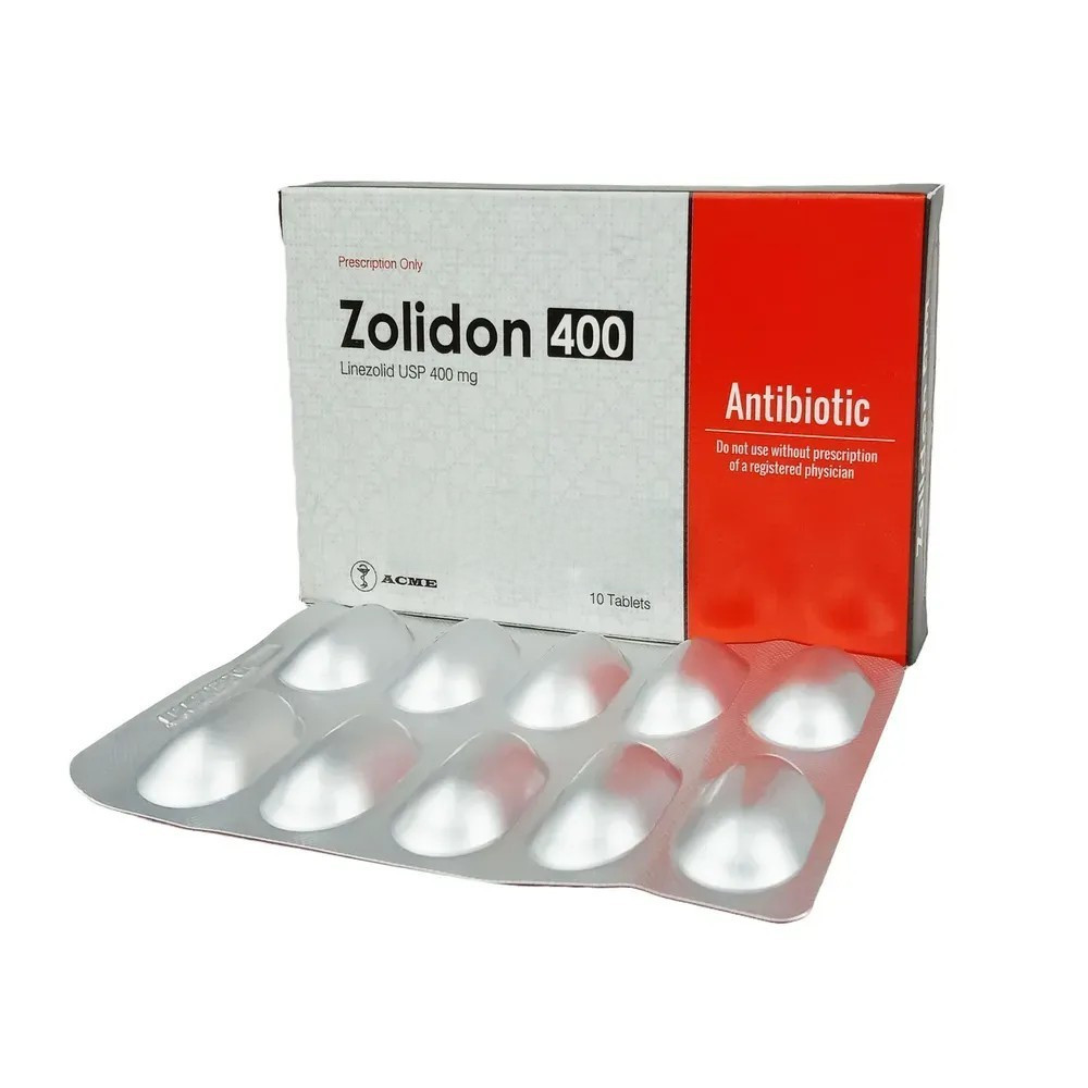 Pack Image: Zolidon 400 mg Tablet (1 x 10)