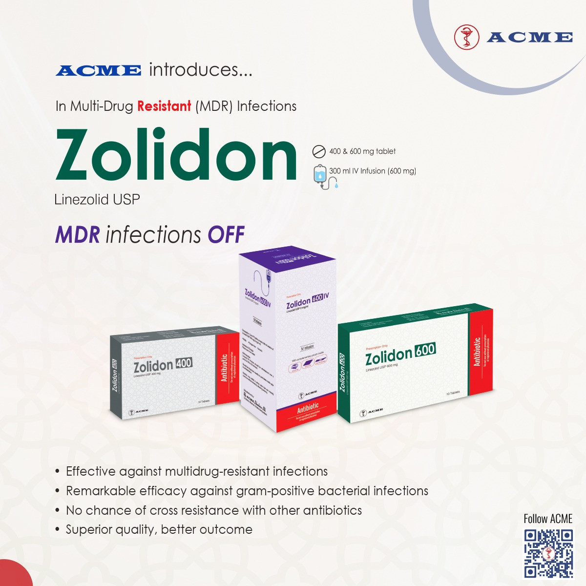 Pack Image: Zolidon 2 mg Injection (300 ml solution)