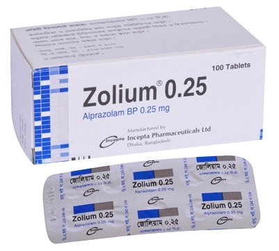 Pack Image: Zolium 0.25 mg Tablet (10 x 10)