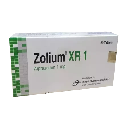 Pack Image: Zolium XR 1 mg Tablet (3 x 10)