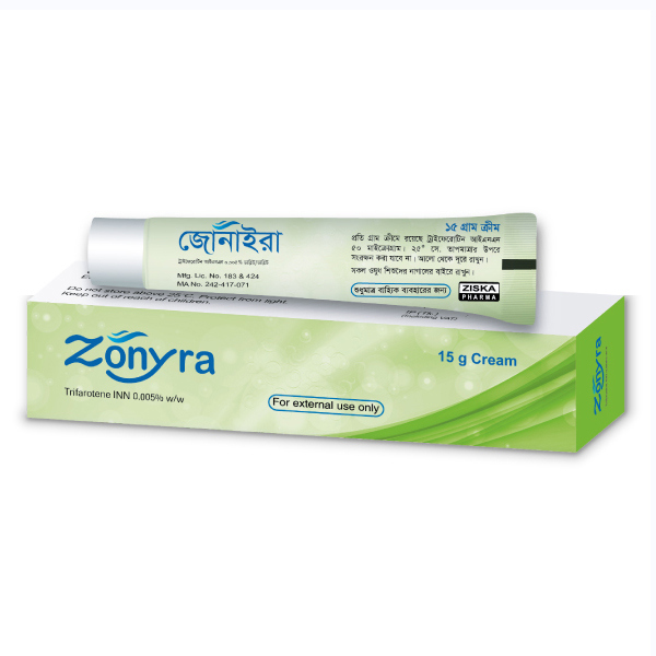 Pack Image: Zonyra 0.005% Cream (15 gm tube)