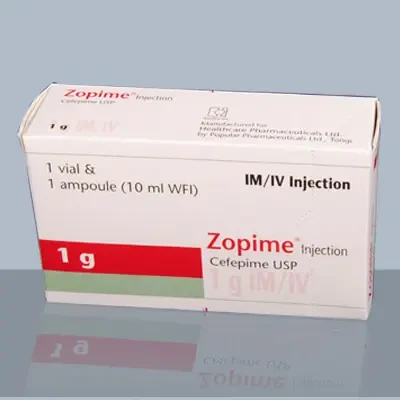 Pack Image: Zopime 1 gm Injection (1 gm vial)