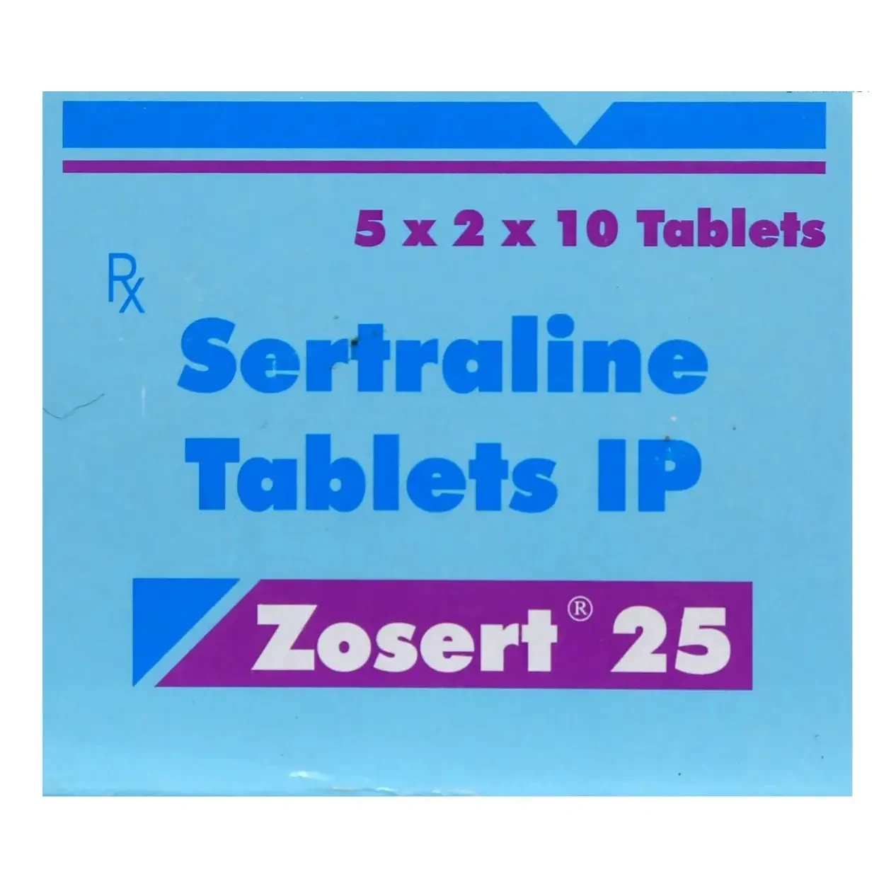 Pack Image: Zosert 25 mg Tablet (5 x 10)