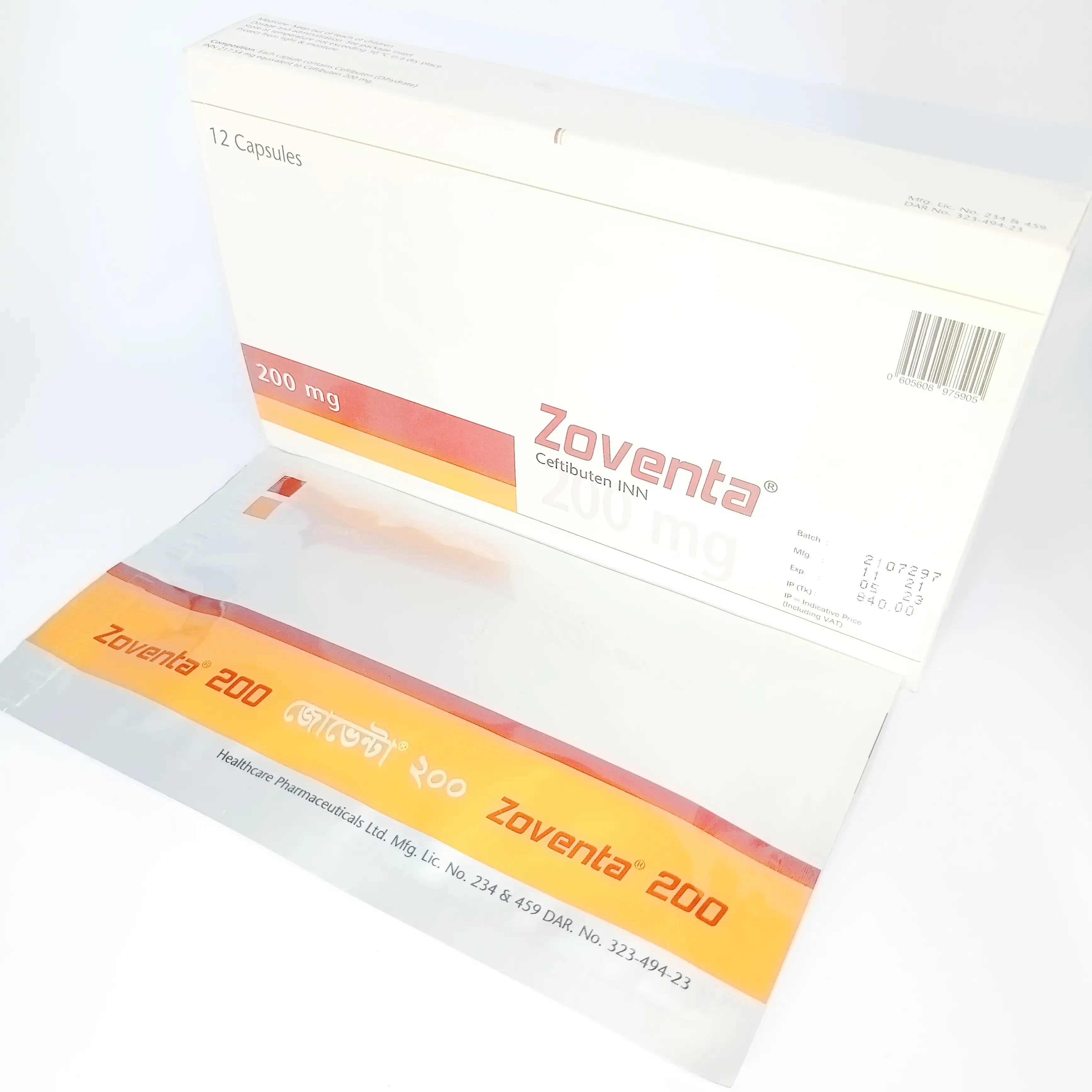 Pack Image: Zoventa 200 mg Capsule (2 x 6)