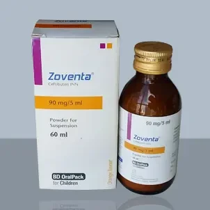 Pack Image: Zoventa 90 mg Suspension (60 ml bottle)