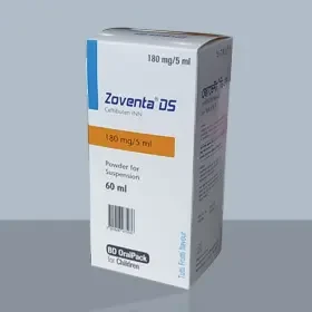 Pack Image: Zoventa DS 180 mg Suspension (60 ml bottle)