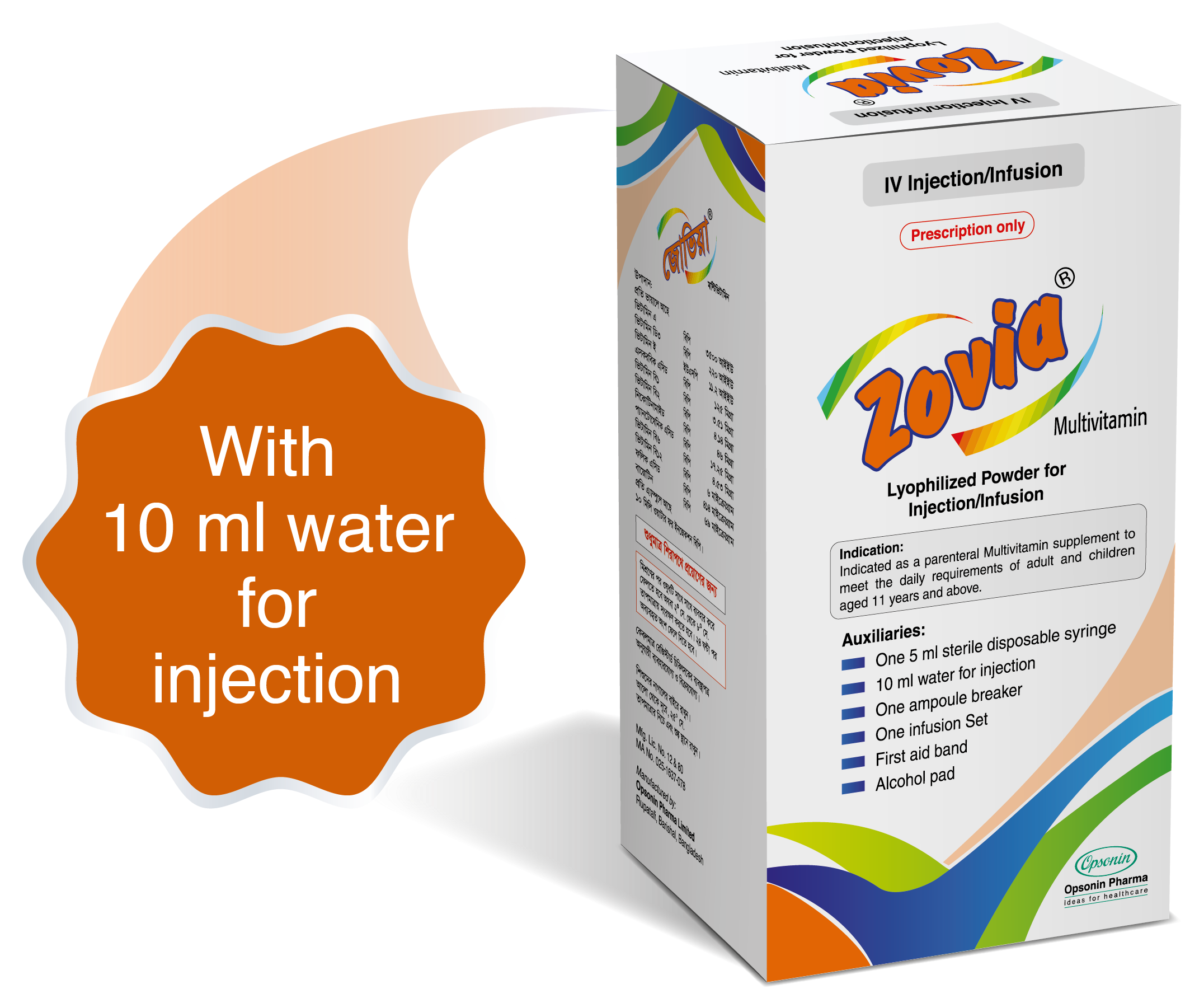 Pack Image: Zovia  Injection (Each vial)