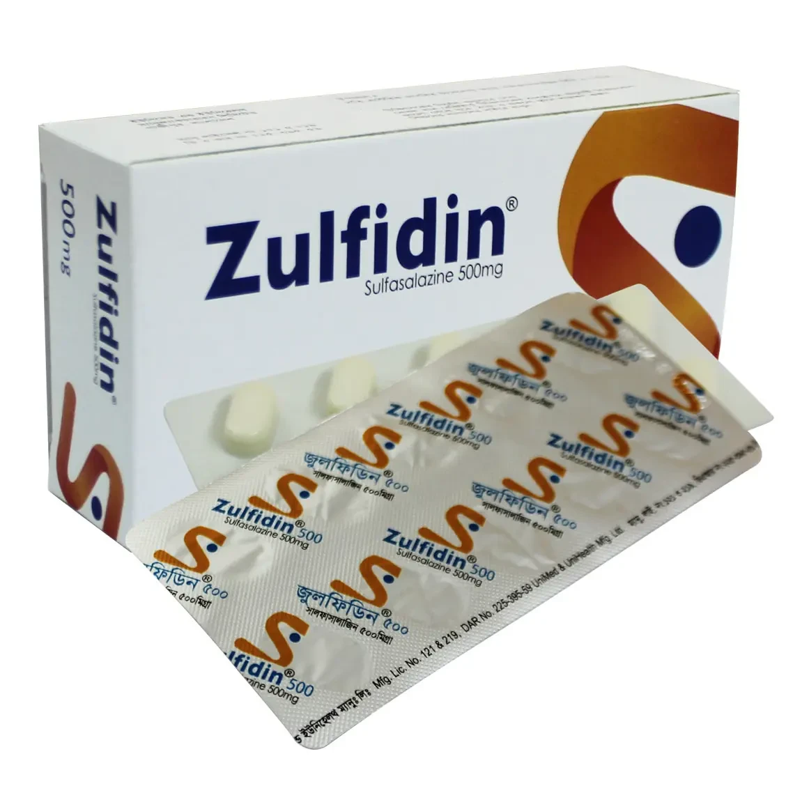 Pack Image: Zulfidin 500 mg Tablet (3 x 10)